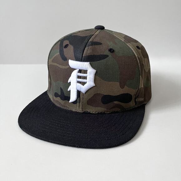 Primitive Dirty P Snapback Camo Hat Green Brown Black Skate Gorpcore Streetwear - Picture 1 of 7